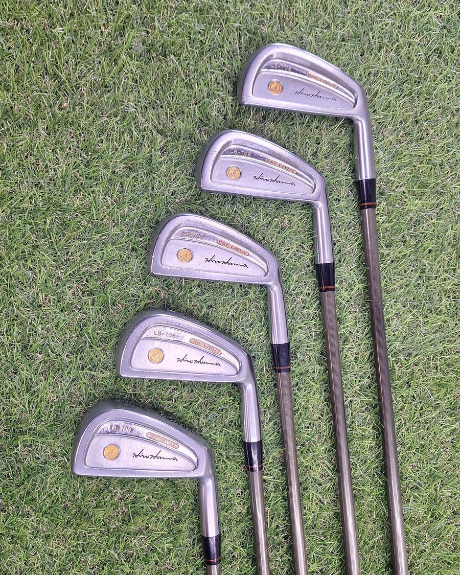 HONMA - LB-708 Irons (1995) - #3-10+SW - 4Star New Super Ferrite Carbon - RH - VERY GOOD HONMA