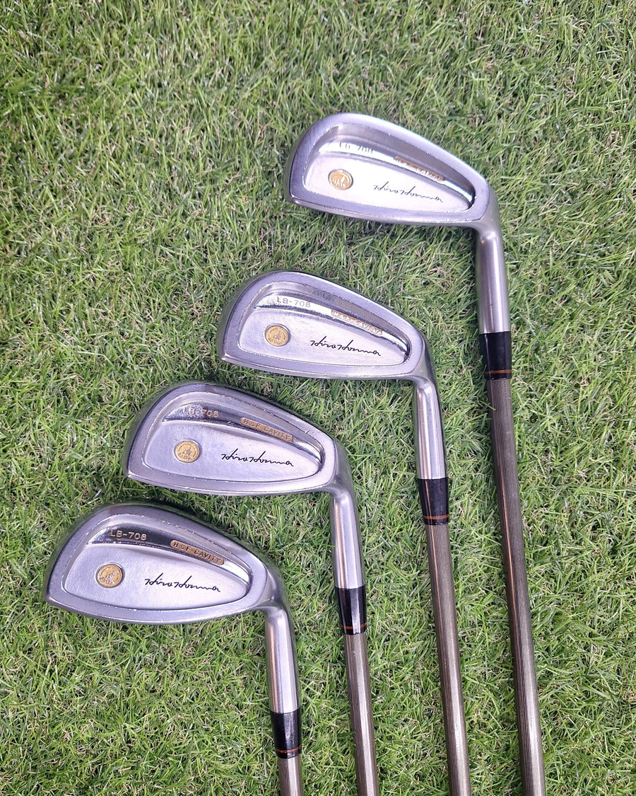 HONMA - LB-708 Irons (1995) - #3-10+SW - 4Star New Super Ferrite Carbon - RH - VERY GOOD HONMA