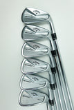 A set of five Callaway iron golf clubs arranged in a fan shape on a plain white background.