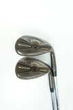 Two Callaway X Series Jaxie golf wedges with dark metallic heads and silver shafts, photographed on a clean white background.