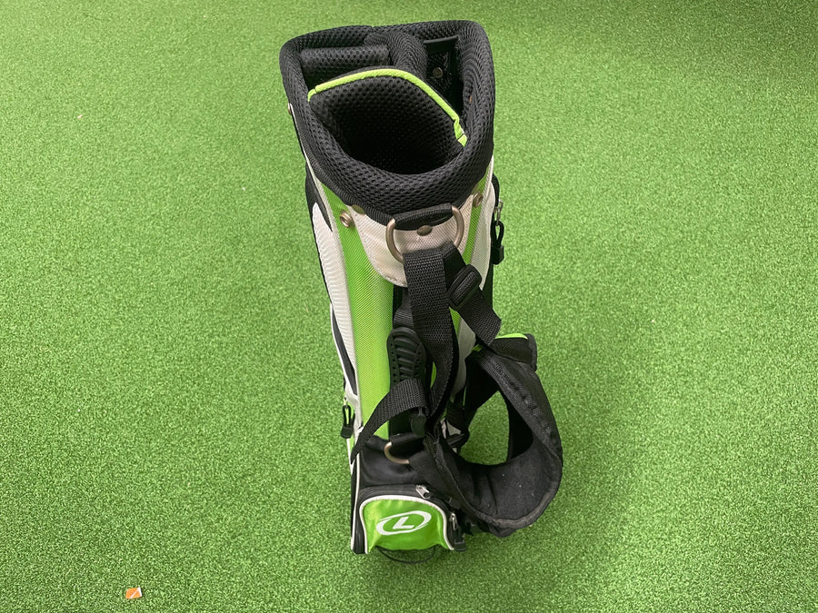 Black/Green Junior 6-9 5-Way Stand Bag (LIKE NEW) - side view