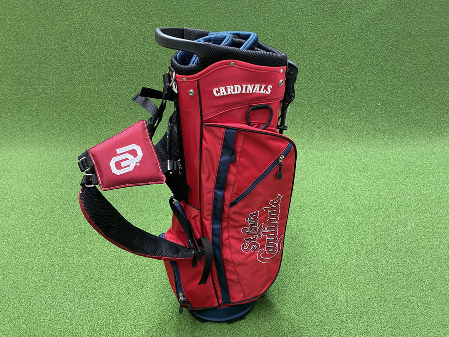 St Louis Cardinals 14-Way Stand Bag (LIKE NEW) - front view