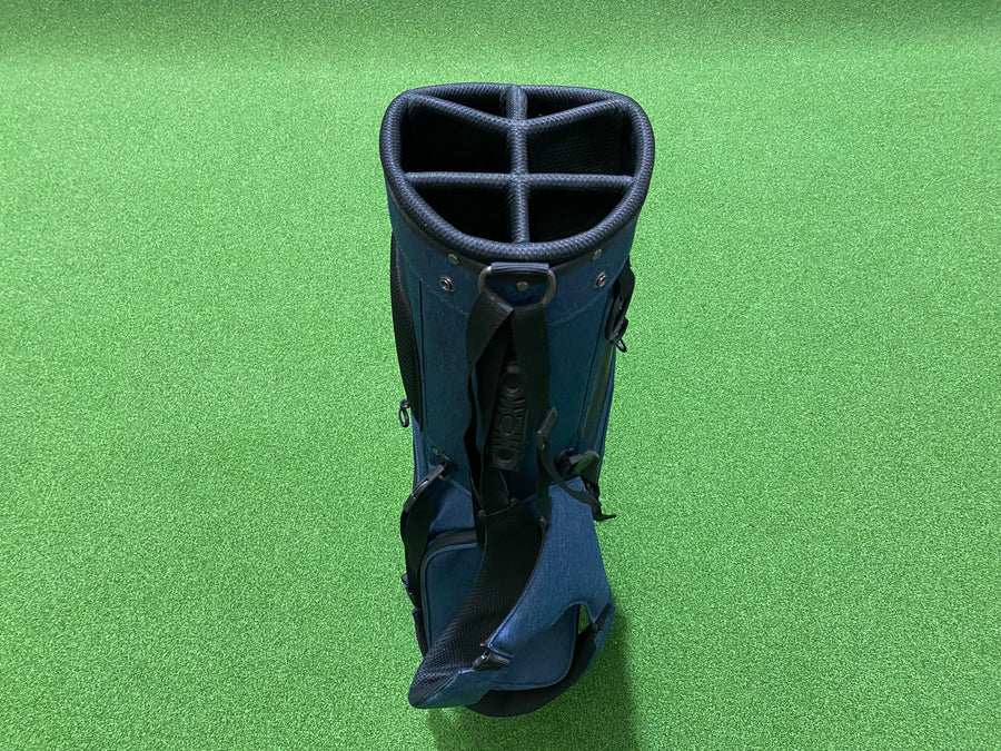 Navy 6-Way Stand Bag With Raincover (LIKE NEW) - side view
