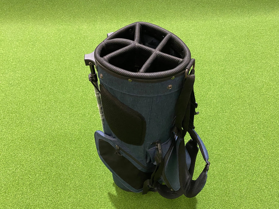 Navy 6-Way Stand Bag With Raincover (LIKE NEW) - top divider