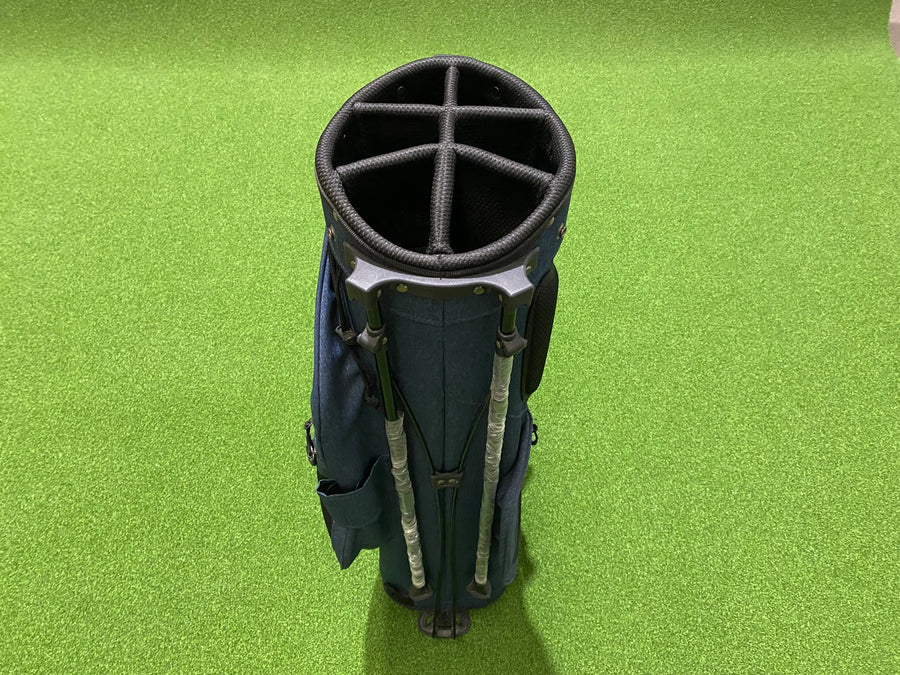 Navy 6-Way Stand Bag With Raincover (LIKE NEW) - pockets