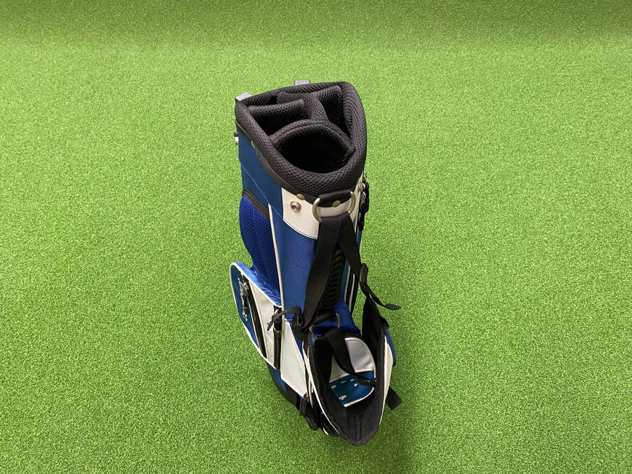 Junior-Pro Blue/White 5-Way Stand Bag (LIKE NEW) - side view