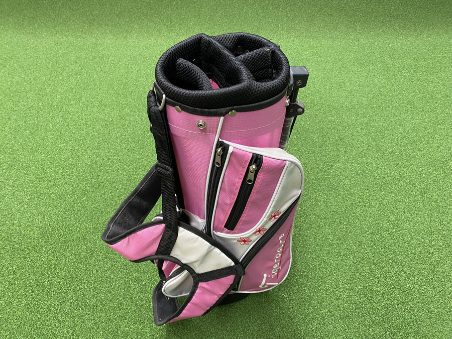 Tigeroar Junior Pink Stand Bag (LIKE NEW) - front view