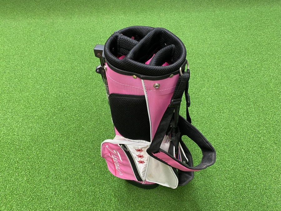 Tigeroar Junior Pink Stand Bag (LIKE NEW) - top divider