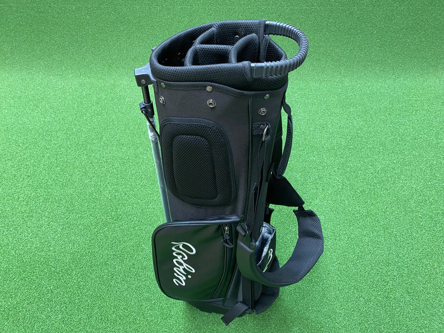 Robin Black Leather 4-Way Stand Bag (LIKE NEW) - top divider