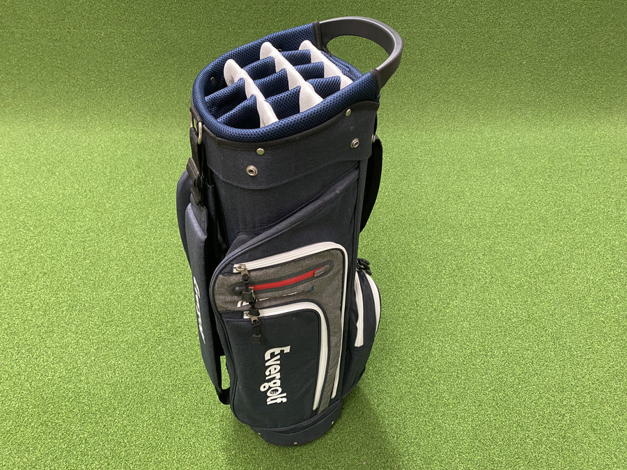 EverGolf 14-Way Navy Cart Bag (USED) - front view