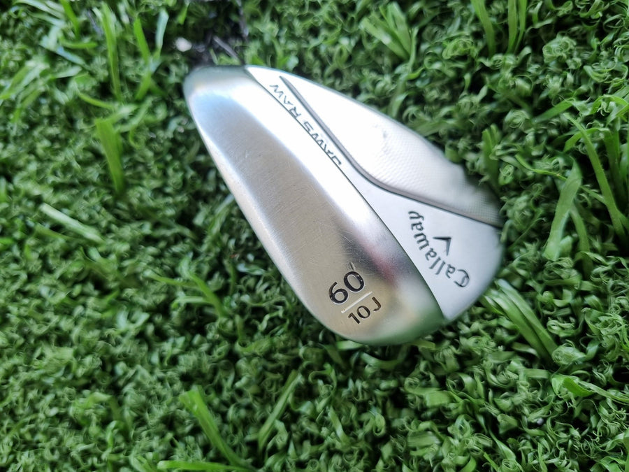 Callaway Jaws Raw Wedge 60/10J Right Handed (USED) - sole showing 60 degree loft and 10 bounce