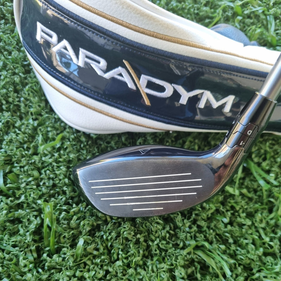 Callaway Paradym Hybrid #4 Stiff Right Handed (USED) - address view with headcover