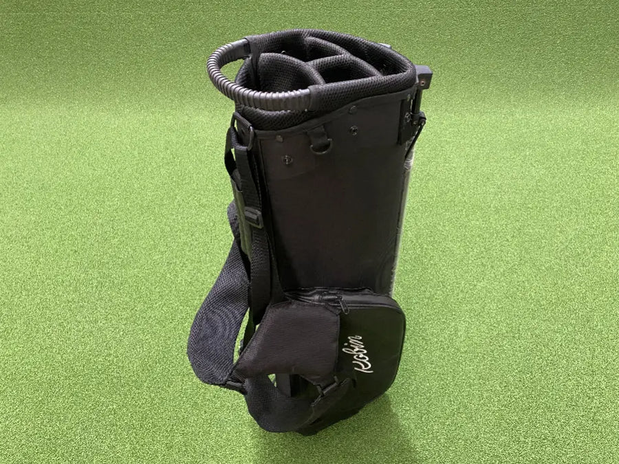 Robin Black Leather 4-Way Stand Bag (LIKE NEW) - front view